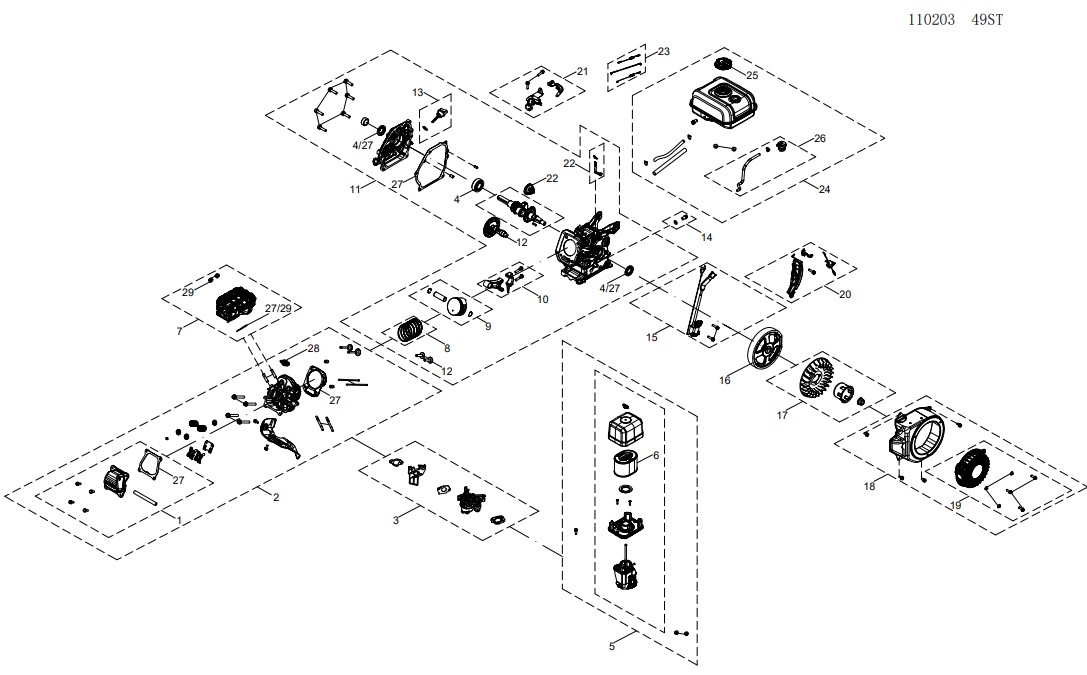  simpson 110203 CT200 engine repalcement repair parts